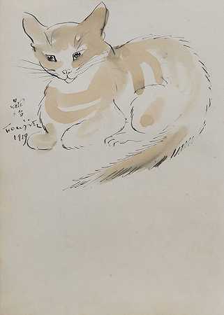 查特，1929年 by Léonard Tsugouharu Foujita 藤田 嗣治