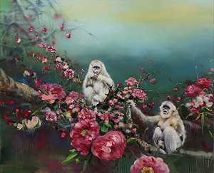 2019年《花海白猴》 by Li Tianbing