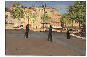 阳光广场，约1890年 by Jean Béraud