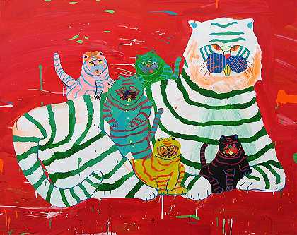 老虎家族，2008年 by Misaki Kawai
