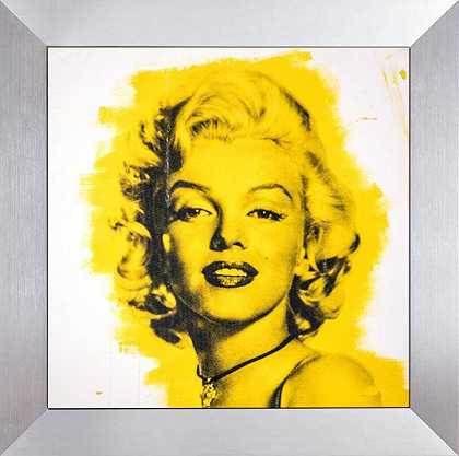 Steve Kaufman Marilyn Monroe Warhol著名助理油画画布25 x 29，1990-2010 by Steve Kaufman
