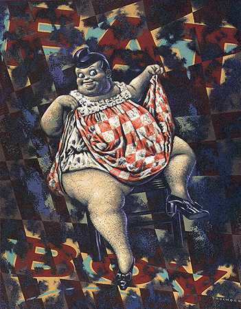 胖男孩，1989年 by Todd Schorr