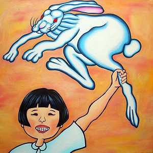 兔子，女孩和红天，2006年 by Satoshi Jimbo