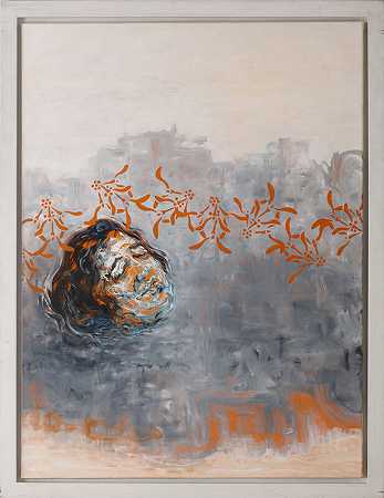 王尔德与壁纸，1996-97 by Maggi Hambling