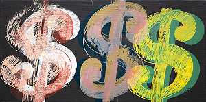 三美元符号，1981年 by Andy Warhol