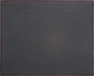 6黑色椭圆形，1965年 by Turi Simeti