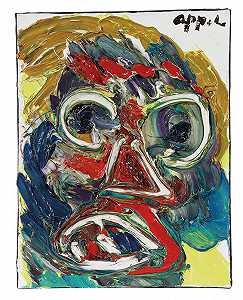脸，1976年 by Karel Appel
