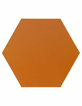 橙色六边形，2010年 by Olivier Mosset