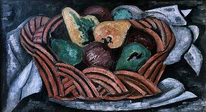 1922-1923年的水果篮 by Marsden Hartley