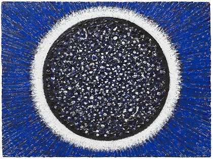 无题，（黑圈，空格），1983年 by Richard Pousette-Dart