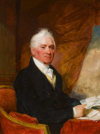 巴尼·史密斯肖像，约1825年 by Gilbert Stuart