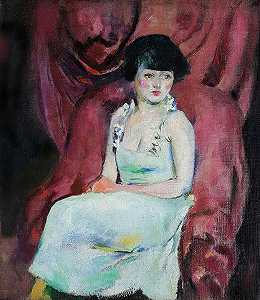 坐着的女人的肖像，约1925年 by Arthur Beecher Carles