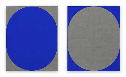 蓝巢（抽象绘画），2020年 by Louise Blyton