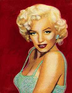 Marilyn on Red，1997年 by Steve Kaufman