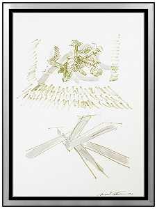 马克·迪·苏韦罗原创水彩画手签框架艺术雕塑，20世纪 by Mark di Suvero