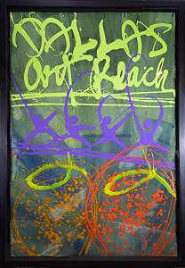 戴尔·奇胡利（Dale Chihuly）用水彩和丙烯酸当代绘画在原画上签名，约2000年 by Dale Chihuly