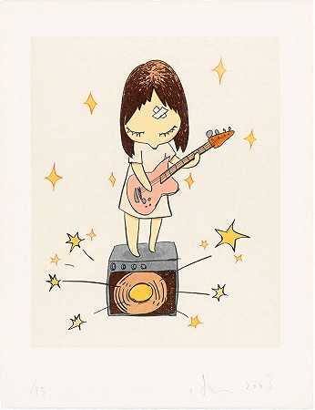 吉他女孩，2003 by Yoshitomo Nara