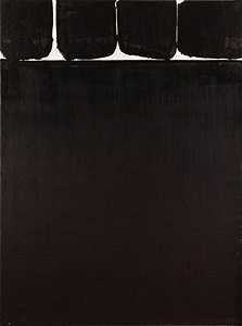 胡桃木，76.5 x 56.5厘米，1998年，1998年 by Pierre Soulages