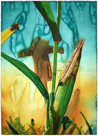 无标题（玉米），2013年 by Alexis Rockman