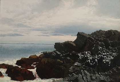 岩石海岸，19世纪 by William Bradford