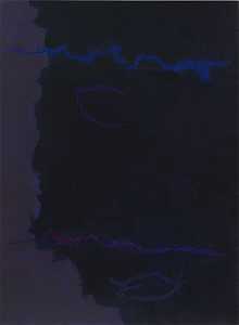 《无限领域》，莱夫卡达系列，“黑暗”，1980年 by Theodoros Stamos