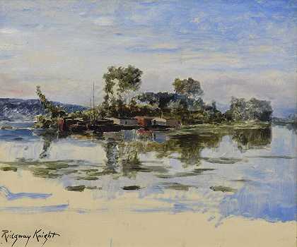 岛，19世纪 by Daniel Ridgway Knight