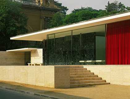 1929年国际艺术展德国馆 by Ludwig Mies van der Rohe