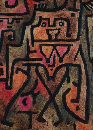 瓦尔德·赫森（森林女巫），1938年 by Paul Klee