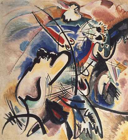 1920年的红黑作品 by Wassily Kandinsky