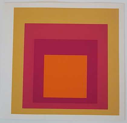 几何构图（向广场系列致敬），1977年 by Josef Albers