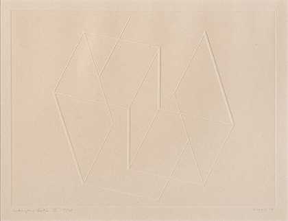 1958年，凹版独奏V by Josef Albers
