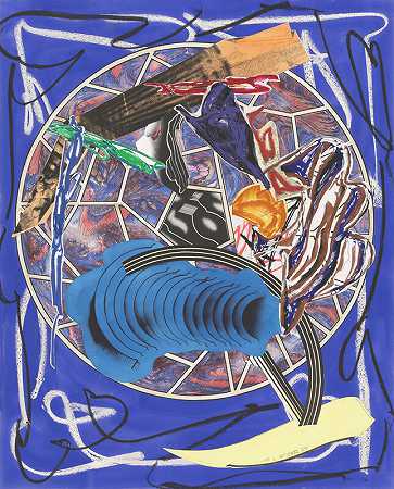 《海浪：鲸鱼作为盘子》，1989年 by Frank Stella