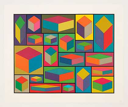 变形立方体（E），2001年 by Sol LeWitt