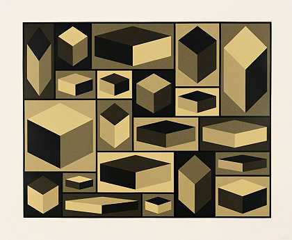 变形立方体（A），2001年 by Sol LeWitt