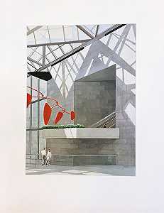 加州国家美术馆Calder Mobile室内设计，1990年 by Richard Haas