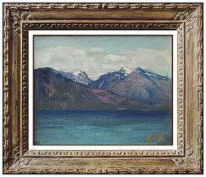 山湖，20世纪 by Frederick Judd Waugh