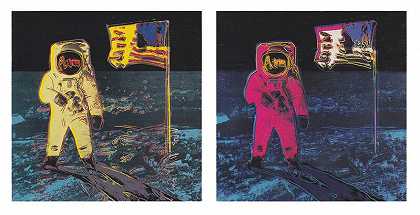 月球漫步完整投资组合（FS II.404-405），1987年 by Andy Warhol