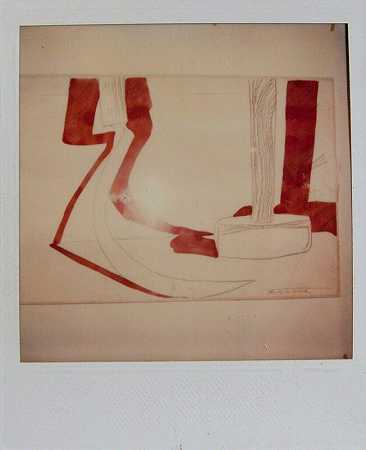 安迪·沃霍尔，《锤子和镰刀绘画细节》，宝丽来照片，1977年，1977年 by Andy Warhol