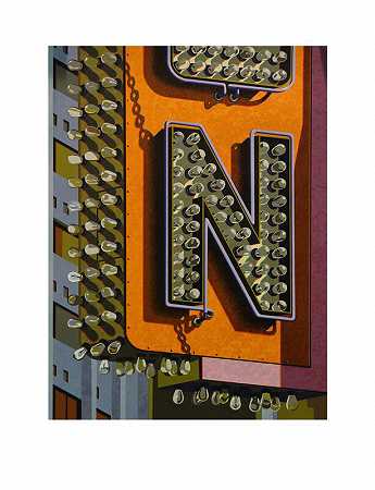 美国字母表：N，2012 by Robert Cottingham