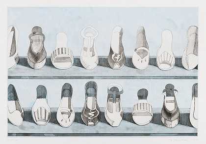 鞋排，1979年 by Wayne Thiebaud