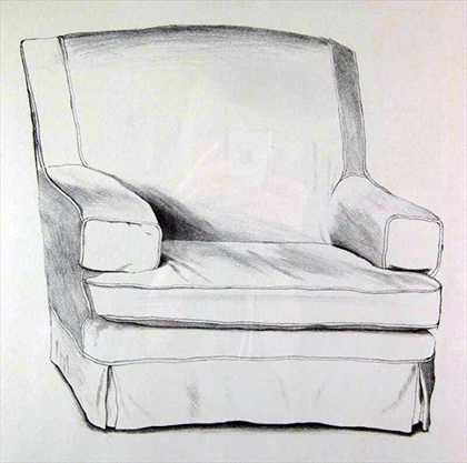 轻微受损的椅子，1971年 by David Hockney