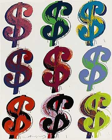 美元符号（9）FS II。286, 1982 by Andy Warhol