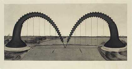 螺旋拱桥，1980年 by Claes Oldenburg