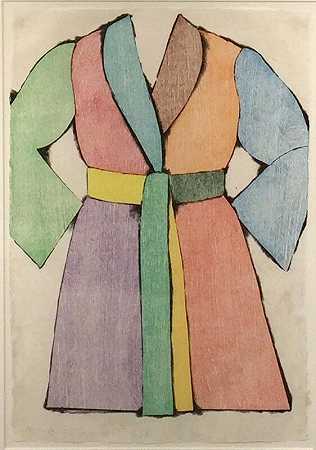 木刻浴袍，1975年 by Jim Dine