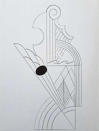 《浪漫主义，或音乐学生》（I）和（II）插图，1967年 by Roy Lichtenstein
