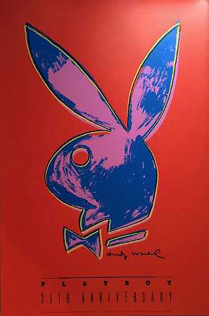 安迪·沃霍尔《花花公子》35周年纪念海报原版印刷品，1989年 by Andy Warhol