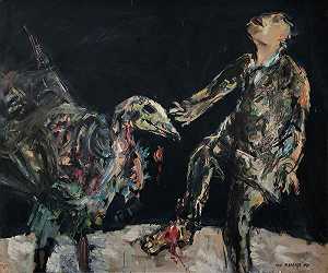 秃鹫——弗兰兹·卡夫卡的画作，1989年 by Yosl Bergner