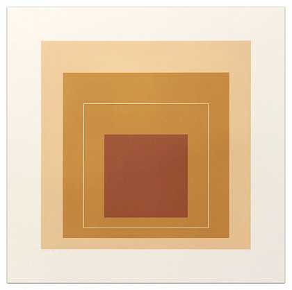 白线方块（系列II），十六，1966年 by Josef Albers