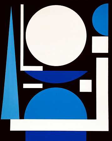 约瑟夫·阿尔伯斯·奥古斯特·赫宾展览海报，1975年 by Josef Albers