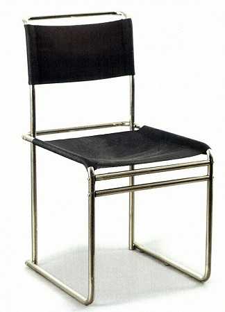管状钢椅。型号B5，1927年 by Marcel Breuer